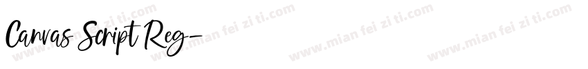 Canvas Script Reg字体转换